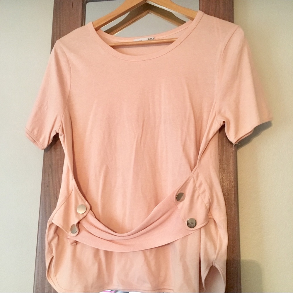 Zara Pink Top w/ Waist Band